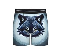 WXZYFP Fierce Wolf Head XX-Large Slip stretch confortable imprimé intégral pour homme, respirant et léger, fabriqué à partir de tissu extensible doux, noir, XXL