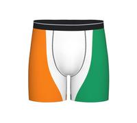 WXZYFP Flag of Cote d'Ivoire Small All-over Imprimé Slip Homme Stretch Confortable, Respirant et Léger, en Tissu Stretch Doux, Noir, S