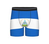 WXZYFP Flag of Nicaragua Medium Slip stretch confortable imprimé pour homme, respirant et léger, en tissu stretch doux, noir