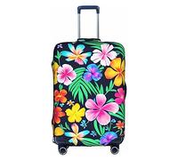 WXZYFP Fleurs colorées : la housse de protection pour la valise avec une impression unique double face vous aide à éviter de prendre la mauvaise valise pendant le voyage.