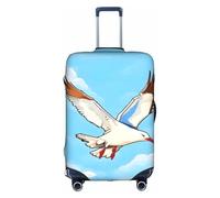 WXZYFP Flying Seagulls La housse de protection pour la valise avec une impression unique double face vous aide à éviter de prendre la mauvaise valise pendant le voyage. Blanc, taille L
