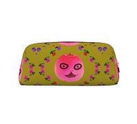 WXZYFP Funny Face Peach : la trousse est fabriquée en cuir croisé (PVC), doublure 100 % polyester et impression plein écran