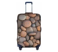 WXZYFP Galets sur la plage La housse de protection pour la valise avec une impression unique double face vous aide à éviter de prendre la mauvaise valise pendant le voyage., Blanc, L