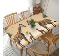 WXZYFP Girafe mère et enfant. La nappe carrée est pratique et peut être utilisée pour protéger les tables dans plusieurs scénarios.
