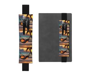 WXZYFP Hamac de plage avec imprimé double face en cuir (PVC), peut contenir 2 à 3 stylos de 20,3 à 25,4 cm de haut