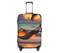 WXZYFP Hamac de plage coucher de soleil : la housse de protection pour la valise avec une impression unique double face vous aide à éviter de prendre la mauvaise valise pendant le voyage.