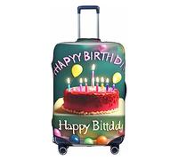 WXZYFP Happy Birthday Beautiful : la housse de protection pour la valise avec une impression unique double face vous aide à éviter de prendre la mauvaise valise pendant le voyage.