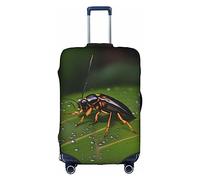 WXZYFP Insectes sur les feuilles. La housse de protection pour la valise avec une impression unique double face vous aide à éviter de prendre la mauvaise valise pendant le voyage. Blanc, L