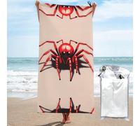 WXZYFP Jolie petite araignée rouge de 80 x 160 cm. C'est une serviette de bain en fibre à séchage rapide (style vertical), adaptée pour le sport, les voyages et une utilisation à domicile.