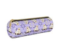 WXZYFP Jolie trousse à crayons en cuir croisé respectueux de l'environnement, légère et portable, adaptée pour un usage quotidien.