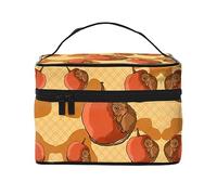 WXZYFP Jolie trousse de maquillage de voyage pour petit hamster, indispensable pour les amateurs de voyage en plein air, a une structure interne simple.