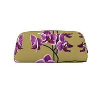 WXZYFP Jolies orchidées. La trousse est fabriquée en cuir croisé (PVC), doublure 100 % polyester et impression plein écran