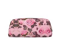 WXZYFP Jolies roses roses. La trousse est fabriquée en cuir croisé (PVC), doublure 100 % polyester et impression plein écran