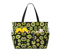 WXZYFP Kiwi vert. C'est un sac de voyage de plage de grande capacité fabriqué en 100 % polyester et dispose de 7 poches qui peuvent contenir beaucoup d'articles. Noir, taille unique