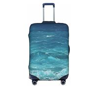 WXZYFP La mer bleu profond La housse de protection pour la valise avec une impression unique double face vous aide à éviter de prendre la mauvaise valise pendant le voyage.