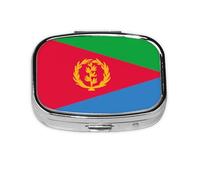 WXZYFP La mini boîte à médicaments carrée est adaptée pour mettre dans les poches ou les portefeuilles. Elle est facile à ouvrir et pratique. Drapeau érythréen