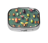 WXZYFP La mini boîte à médicaments carrée est adaptée pour mettre dans les poches ou les portefeuilles. Elle est facile à ouvrir et pratique. Atlas des insectes