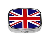 WXZYFP La mini boîte à médicaments carrée est adaptée pour mettre dans les poches ou les portefeuilles. Elle est facile à ouvrir et pratique. Drapeau du Royaume-Uni