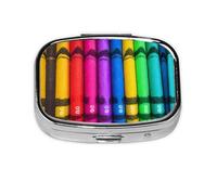 WXZYFP La mini boîte à médicaments carrée est adaptée pour mettre dans les poches ou les portefeuilles. Elle est facile à ouvrir et pratique. Crayons de couleur