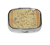 WXZYFP La mini boîte à médicaments carrée est adaptée pour mettre dans les poches ou les portefeuilles. Elle est facile à ouvrir et pratique. Labyrinthe au trésor