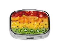 WXZYFP La mini boîte à médicaments carrée est adaptée pour mettre dans les poches ou les portefeuilles. Elle est facile à ouvrir et pratique. Fruits frais