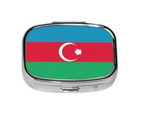 WXZYFP La mini boîte à médicaments carrée est adaptée pour mettre dans les poches ou les portefeuilles. Elle est facile à ouvrir et pratique. Drapeau de l'Azerbaïdjan