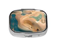 WXZYFP La mini boîte à médicaments carrée est adaptée pour mettre dans les poches ou les portefeuilles. Elle est facile à ouvrir et pratique. Dunhuang Mystery