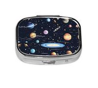 WXZYFP La mini boîte à médicaments carrée est adaptée pour mettre dans les poches ou les portefeuilles. Elle est facile à ouvrir et pratique. La famille solaire