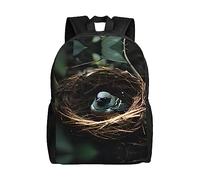 WXZYFP Little Bird Nest Sac à dos intégral imprimé sur un seul côté, adapté pour les voyages, le sport, le travail, tissu imperméable, noir, taille unique