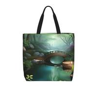 WXZYFP Little Bridge in the East C'est un sac pratique à une épaule, adapté pour le shopping, les voyages et les besoins de la vie quotidienne, noir, taille unique