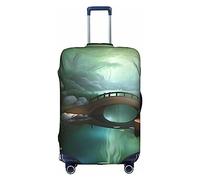 WXZYFP Little Bridge in the East La housse de protection pour la valise avec une impression unique double face vous aide à éviter de prendre la mauvaise valise pendant le voyage., Blanc, L