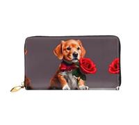 WXZYFP Long portefeuille en cuir de gentleman, impression double face, matériau en cuir microfibre, unisexe, imperméable et durable