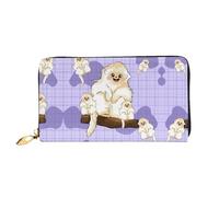 WXZYFP Long portefeuille en cuir de singe doré, impression double face, matériau en cuir microfibre, unisexe, imperméable et durable