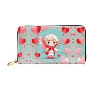 WXZYFP Long portefeuille en cuir mignon pour garçon, impression double face, matériau en cuir microfibre, unisexe, imperméable et durable