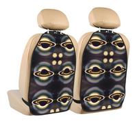 WXZYFP Lot de 2 coussins de rangement anti-coups de pied imprimés pour siège de voiture, durables et faciles à laver, coussin de protection de siège en double pièce Beautiful Saturn