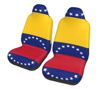 WXZYFP Lot de 2 housses de siège de voiture motif drapeau du Venezuela, convient à la plupart des sièges, tels que : voitures, SUV, camions, camionnettes, etc.