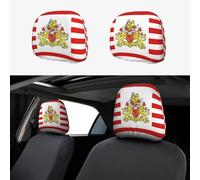 WXZYFP Lot de 2 housses pour appuie-tête de voiture avec drapeau du Sénat de Brême - Convient à la plupart des voitures - Fermeture par bande élastique - Installation directe - Facile à démonter