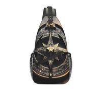 WXZYFP Magical Design Norse Runes Compass C'est un sac à bandoulière décontracté pour homme avec une grande capacité de stockage et une poche plaquée de chaque côté, noir, taille unique