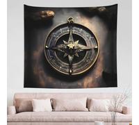 WXZYFP Magical Design Tapisserie murale motif runes nordiques boussole 152,4 x 129,5 cm (horizontale), avec différents motifs et couleurs, texture douce et durable