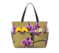 WXZYFP Magnifiques orchidées. C'est un sac de voyage de plage de grande capacité fabriqué en 100 % polyester et dispose de 7 poches qui peuvent contenir beaucoup d'articles.