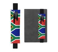 WXZYFP Marque-page avec motif drapeau de l'Afrique du Sud - En cuir PVC - Peut contenir 2 à 3 stylos de 20,3 à 25,4 cm de haut