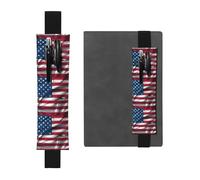 WXZYFP Marque-page en cuir double face imprimé drapeau américain (PVC), peut contenir 2 à 3 stylos de 20,3 à 25,4 cm de haut