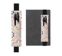 WXZYFP Marque-page en cuir double face imprimé Happy Birthday - Peut contenir 2 à 3 stylos de 20,3 à 25,4 cm de haut