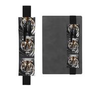 WXZYFP Marque-page en cuir imprimé des deux côtés Tigre au repos (PVC), peut contenir 2 à 3 stylos de 20,3 à 25,4 cm de haut