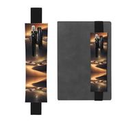 WXZYFP Marque-page en cuir PVC double face imprimé désert du Sahara, peut contenir 2 à 3 stylos de 20,3 à 25,4 cm de haut