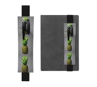 WXZYFP Marque-page en cuir PVC imprimé ananas de dessin animé, peut contenir 2 à 3 stylos de 20,3 à 25,4 cm de haut