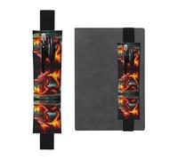 WXZYFP Marque-page en cuir PVC imprimé des deux côtés du Roi dragon dans le feu, peut contenir 2 à 3 stylos de 20,3 à 25,4 cm de haut