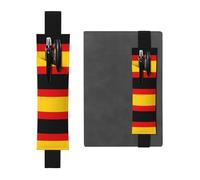 WXZYFP Marque-page en cuir PVC imprimé drapeau allemand double face, peut contenir 2 à 3 stylos de 20,3 à 25,4 cm de haut