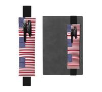 WXZYFP Marque-page en cuir PVC imprimé drapeau américain double face, peut contenir 2 à 3 stylos de 20,3 à 25,4 cm de haut