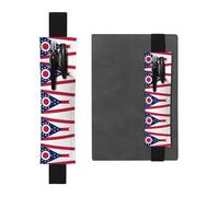 WXZYFP Marque-page en cuir PVC imprimé drapeau de l'État de l'Ohio, peut contenir 2 à 3 stylos de 20,3 à 25,4 cm de haut
